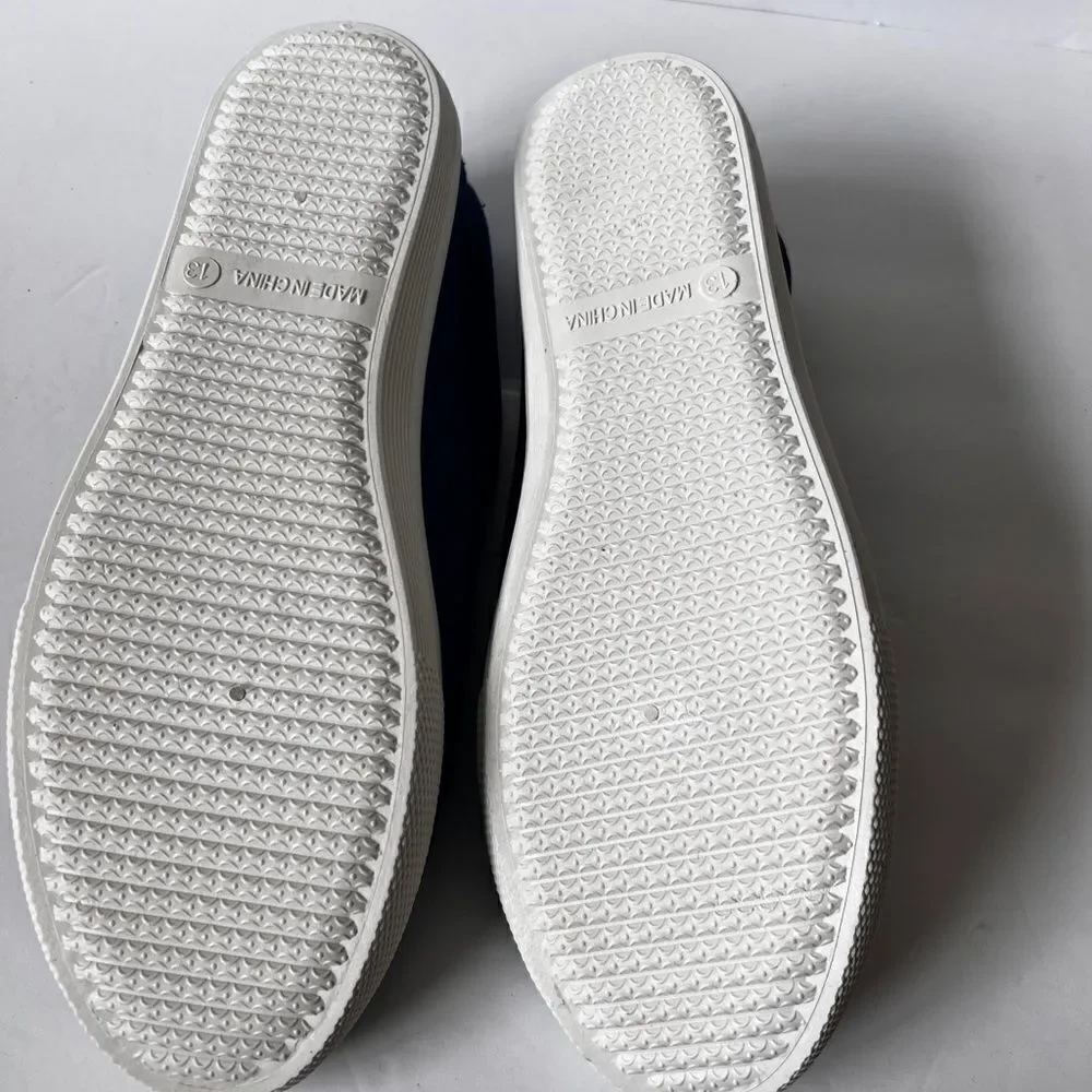 Easy USA Men’s Navy Blue Canvas Slip‎ On Shoes Size 13